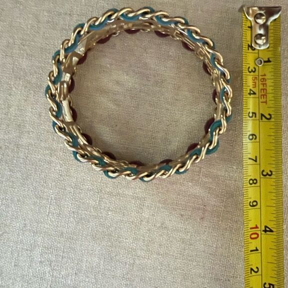 Chanel Lambskin leather and metal Statement Bangle Vintage Bracelet 2015 - Picture 4 of 6